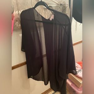 sheer black cardigan/cover up
